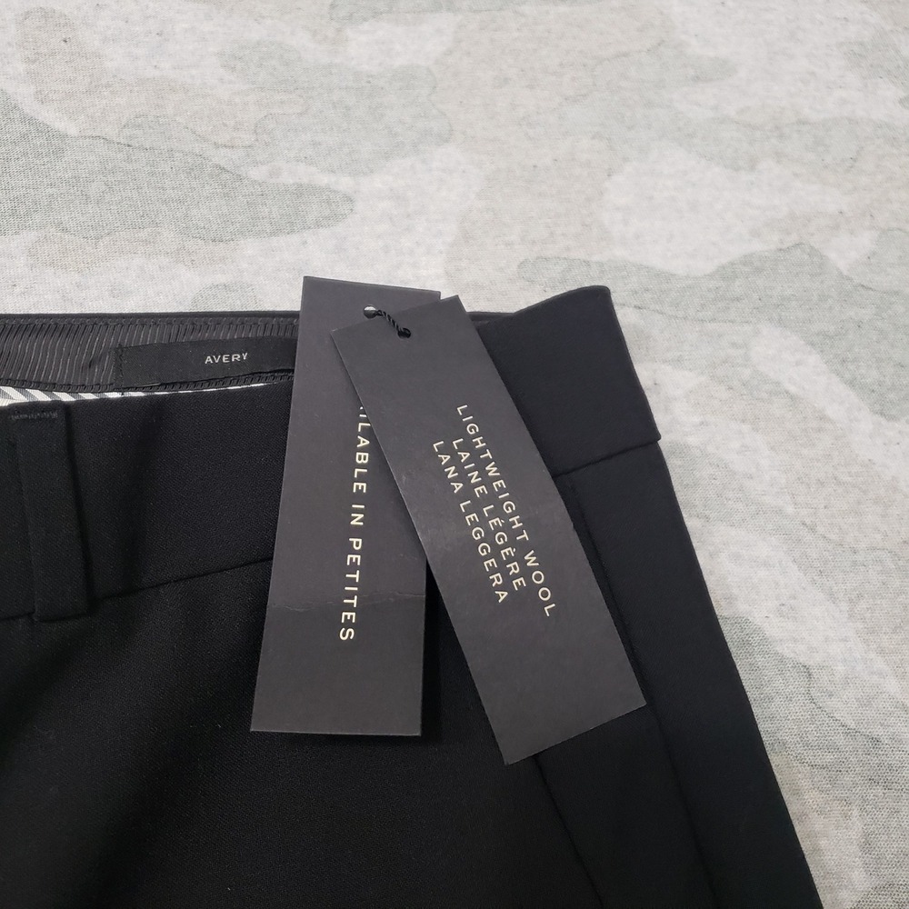 Banana Republic Avery Pants Womens 10 Black Wool Blend NWT - Picture 4 of 13